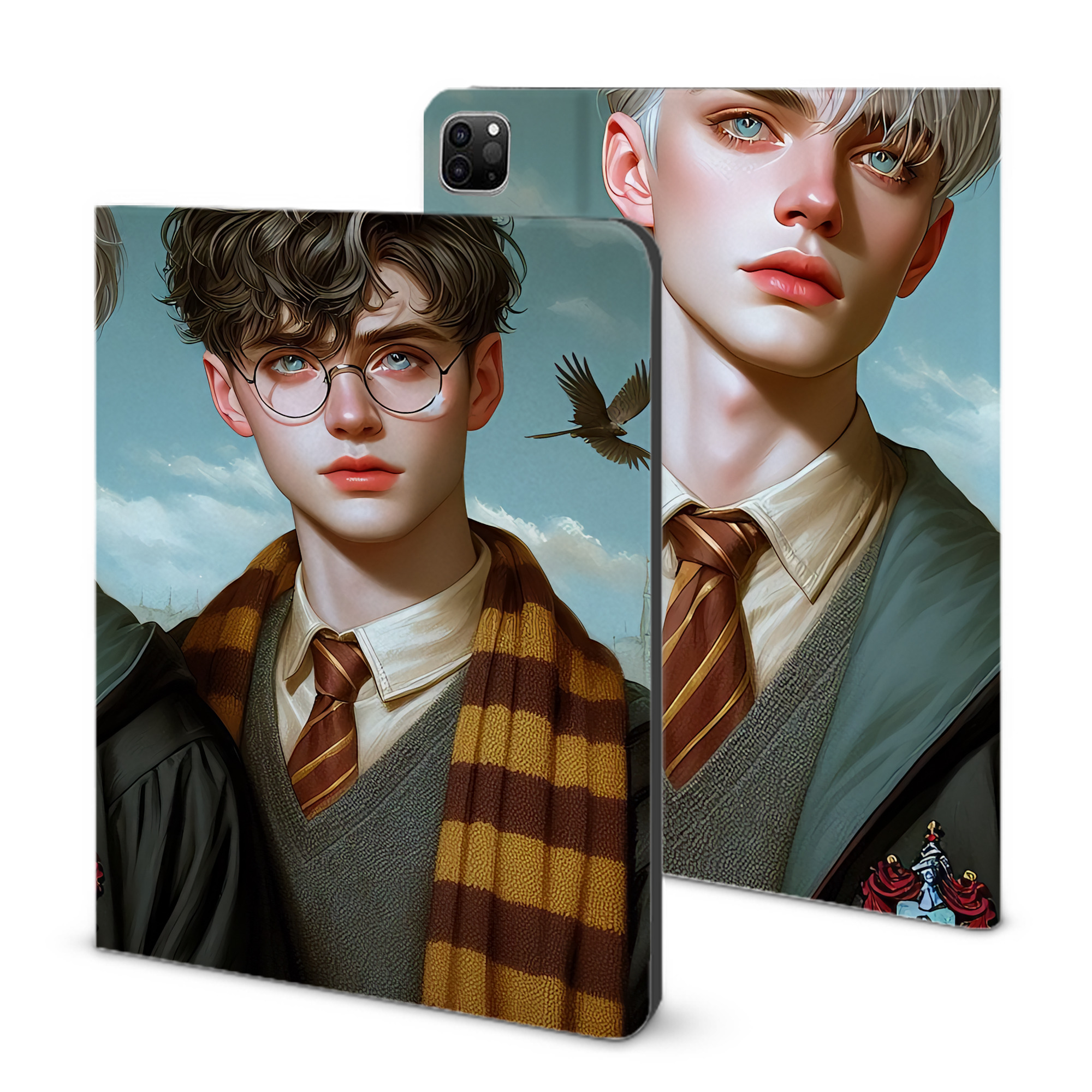 （画像用） Harry Potter ハリー・ポッターシリーズ IPad ケース ブック型 PUレザー TPU 耐衝撃 軽量 薄型 ペン収納なし 全面保護 IPad 各モデル対応